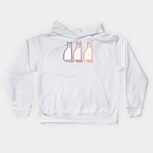 Three Cats Kids Hoodie